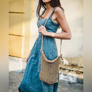 Zara Linen Midi Dress size Medium